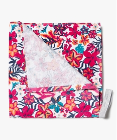 serviette de plage fleuri avec son elastique de maintien paillete enfant rose autres accessoires filleE882201_2