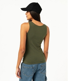 debardeur a col rond femme vert debardeursE884901_3