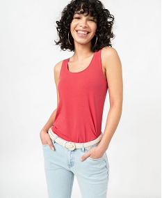 GEMO Débardeur à col rond femme rose standard