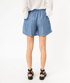 short en lyocell coupe large femme gris shortsE890001_3