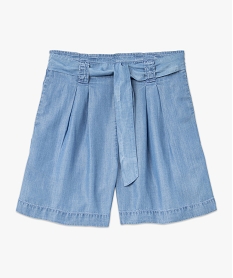 short en lyocell coupe large femme gris shortsE890001_4