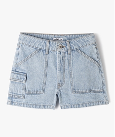 GEMO Short en jean multi-poches fille blanc chine
