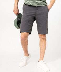 bermuda chino en twill de coton stretch homme gris shorts et bermudasE892801_1