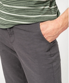bermuda chino en twill de coton stretch homme gris shorts et bermudasE892801_2