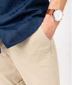 bermuda chino en twill de coton stretch homme beige shorts et bermudasE892901_2