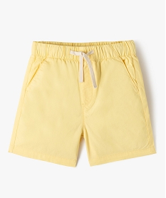 GEMO Bermuda en coton léger à taille élastique garçon Jaune