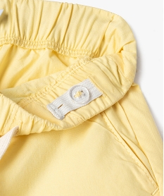 bermuda en coton leger a taille elastique garcon jauneE894501_3