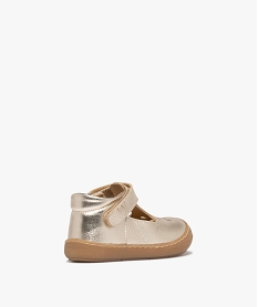 chaussures premiers pas bebe fille en cuir vernis uni et a scratch - na! jaune chaussures de parcE894701_4