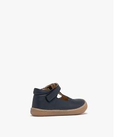 chaussures premiers pas bebe garcon salome en cuir uni et a scratch - na! bleu chaussures de parcE894901_4