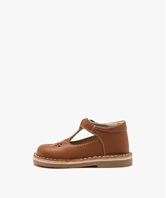 babies bebe garcon en cuir uni avec dessus perfore orangeE895001_3