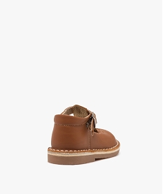 babies bebe garcon en cuir uni avec dessus perfore orangeE895001_4