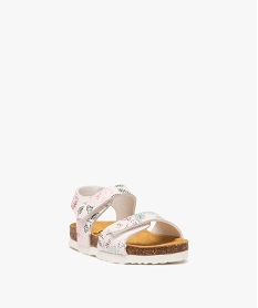 sandales bebe fille imprimees a double scratch multicolore sandales et nu-piedsE895201_2