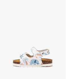 sandales bebe garcon a motifs avec brides a scratch blanc sandales et nu-piedsE895501_3