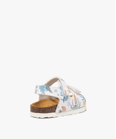 sandales bebe garcon a motifs avec brides a scratch blanc sandales et nu-piedsE895501_4