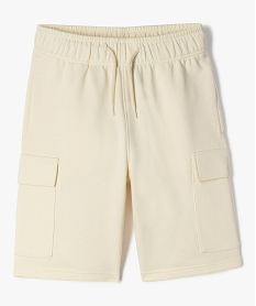 GEMO Bermuda cargo en maille à taille élastiquée garçon beige standard