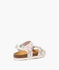 sandales fille a double scratch et bride talon a motifs blanc vifE900901_4