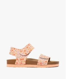 GEMO Sandales fille à scratch à motifs champêtres rose standard