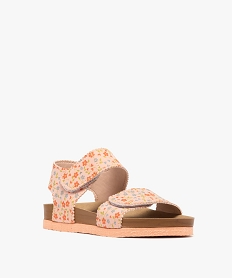 sandales fille a scratch a motifs champetres rose sandales et nu-piedsE901201_2