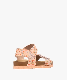 sandales fille a scratch a motifs champetres rose sandales et nu-piedsE901201_4
