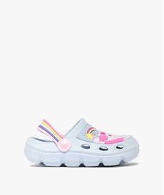 GEMO Sabots souples fille à bride talon arc-en-ciel et amovible bleu standard