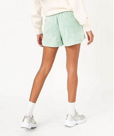 short ample en eponge femme vert shortsE902801_3