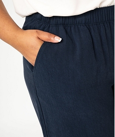 pantacourt large en lyocell et viscose femme grande taille navy pantalonsE903101_2