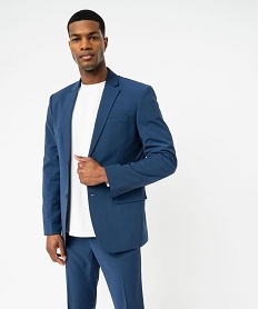 GEMO Veste de costume coupe droite homme bleu chine