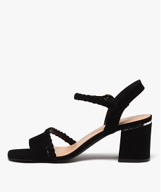 sandales a talon avec brides tressees en suedine femme noir standard sandales a talonE910001_3