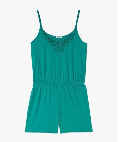 combi-short a fines bretelles en jersey femme vert combishortsE949701_4