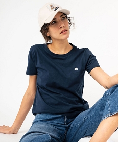 GEMO Tee-shirt à manches courtes avec logo brodé femme - LuluCastagnette Bleu