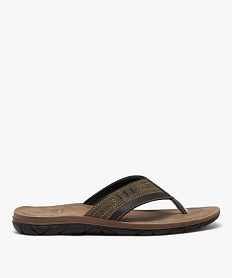 GEMO Tongs homme à brides entre-doigts larges kaki standard