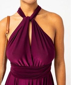 robe de soiree drapee multipositions femme violetE952801_2