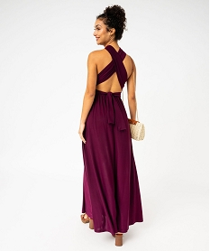 robe de soiree drapee multipositions femme violetE952801_3
