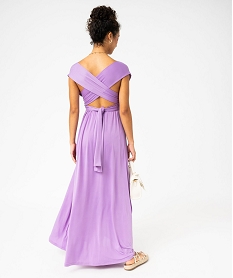 robe de soiree drapee multipositions femme violetE953001_3