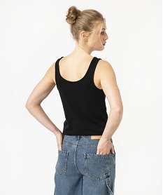 debardeur en coton cotele avec col fantaisie femme noir debardeursE972101_3