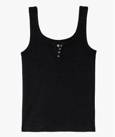 debardeur en coton cotele avec col fantaisie femme noir debardeursE972101_4