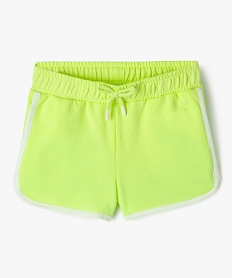 GEMO Short en maille avec taille élastique fille jaune standard