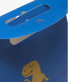 sac cadeau de naissance a rabat avec poignee integree motif dinosaures bleuE975001_2