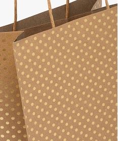 sac cadeau en papier a pois dores marron standardE975201_4