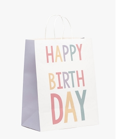 GEMO Sac cadeau danniversaire en papier recyclé imprimé Rose
