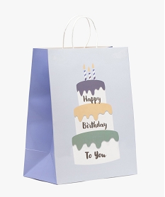 sac cadeau danniversaire imprime en papier recycle bleu standardE975701_1