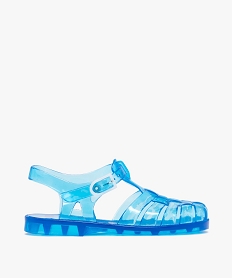 GEMO Sandales de plage garçon à multibrides translucides bleu standard