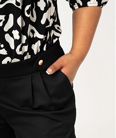 pantalon large a pinces femme grande taille noir pantalons largesE977401_2