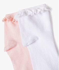 chaussettes bebe fille a volants (lot de 2) rose chaussettesE983901_2