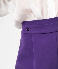 pantalon large avec ceinture fantaisie femme violet pantalonsE986001_2