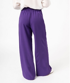 pantalon large avec ceinture fantaisie femme violet pantalonsE986001_3