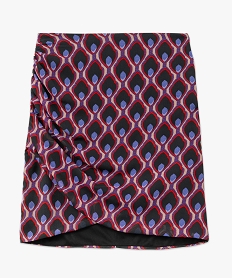 jupe imprimee aspect drape femme violet jupesE988301_4