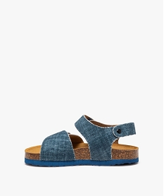 sandales garcon a brides scratch unies bleu standardE989101_3