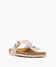 mules femme a bride entre-doigts ajustable a motifs multicolore sandales plates et nu-piedsE990201_2