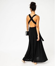 robe de soiree drapee multipositions femme noir robesE990501_3